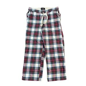 Vintage Abercrombie & Fitch Red Plaid Lounge Pants Mens Medium Drawstring